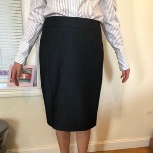 Navy pencil skirt